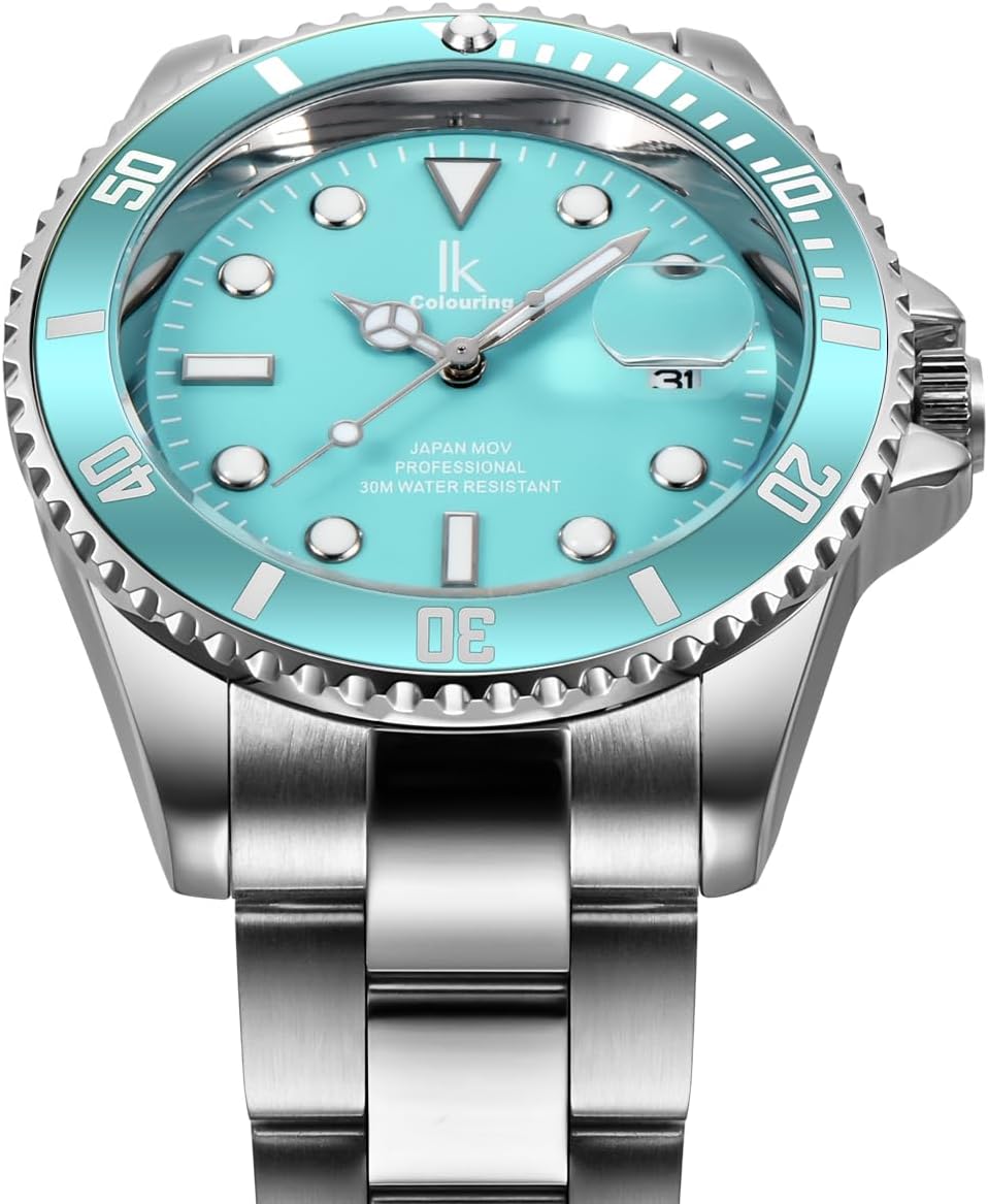Thumbnail 1 de Alienwork IK Montre Hommes Femmes Calendrier Bracelet Métal