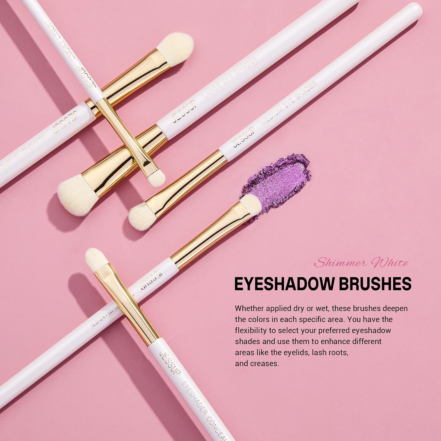Thumbnail 3 de Jessup set pennelli occhi 15 pezzi T519 – Pennelli vegani per sfumatura, eyeliner e sopracciglia