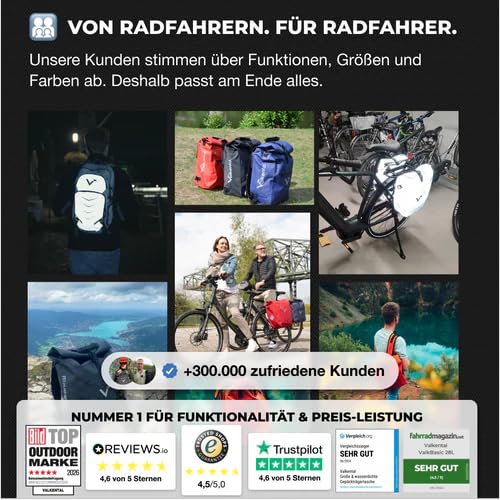 Thumbnail 7 de Valkental Gepäckträgertasche: Wasserdicht, abschließbar und mit Reflektoren für sicheren Alltagstransport