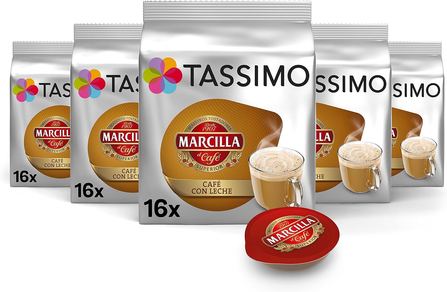 Imagen de Marcilla Cápsulas de Café con Leche para Tassimo – 80 Cápsulas Compatibles en OfertitasTOP