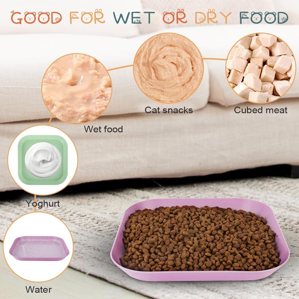 Thumbnail 5 de Alaoo 10 pcs Plastic Cat Food Bowls 14.5cm