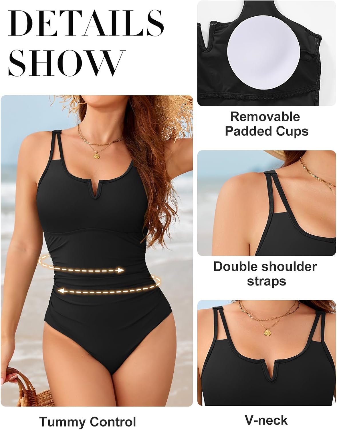 Thumbnail 3 de Nadeer Bauchweg Damen Badeanzug Slim Fit