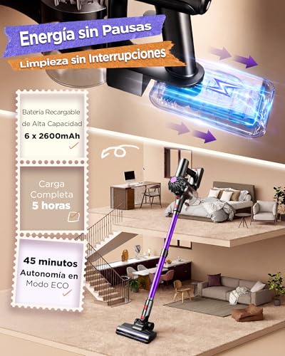 Thumbnail 2 de Slivamo Aspiradora sin Cable: 50 kPa/600 W, solución ligera para una limpieza profunda en casa