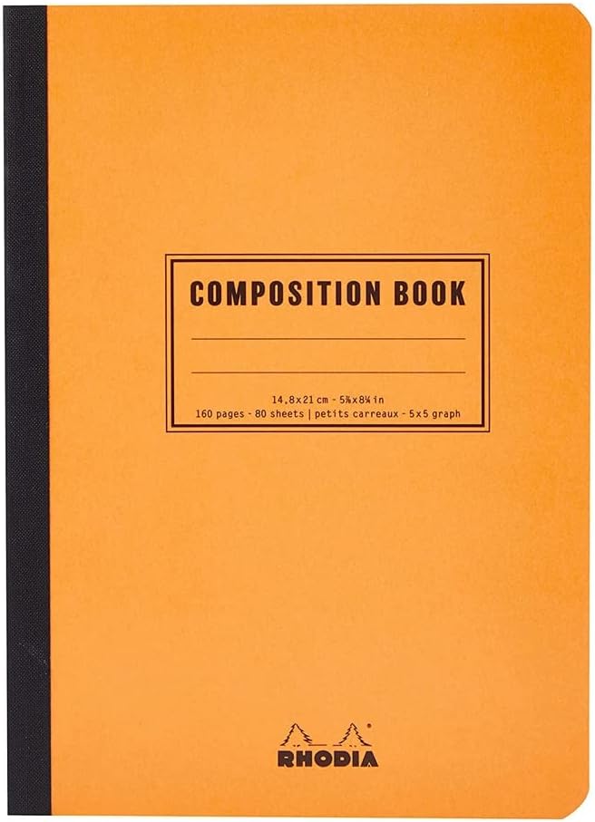 Thumbnail 6 de RHODIA 119228C Quaderno mOrobido dOroso telato - Composition Book Orange, B5, quadretti piccoli