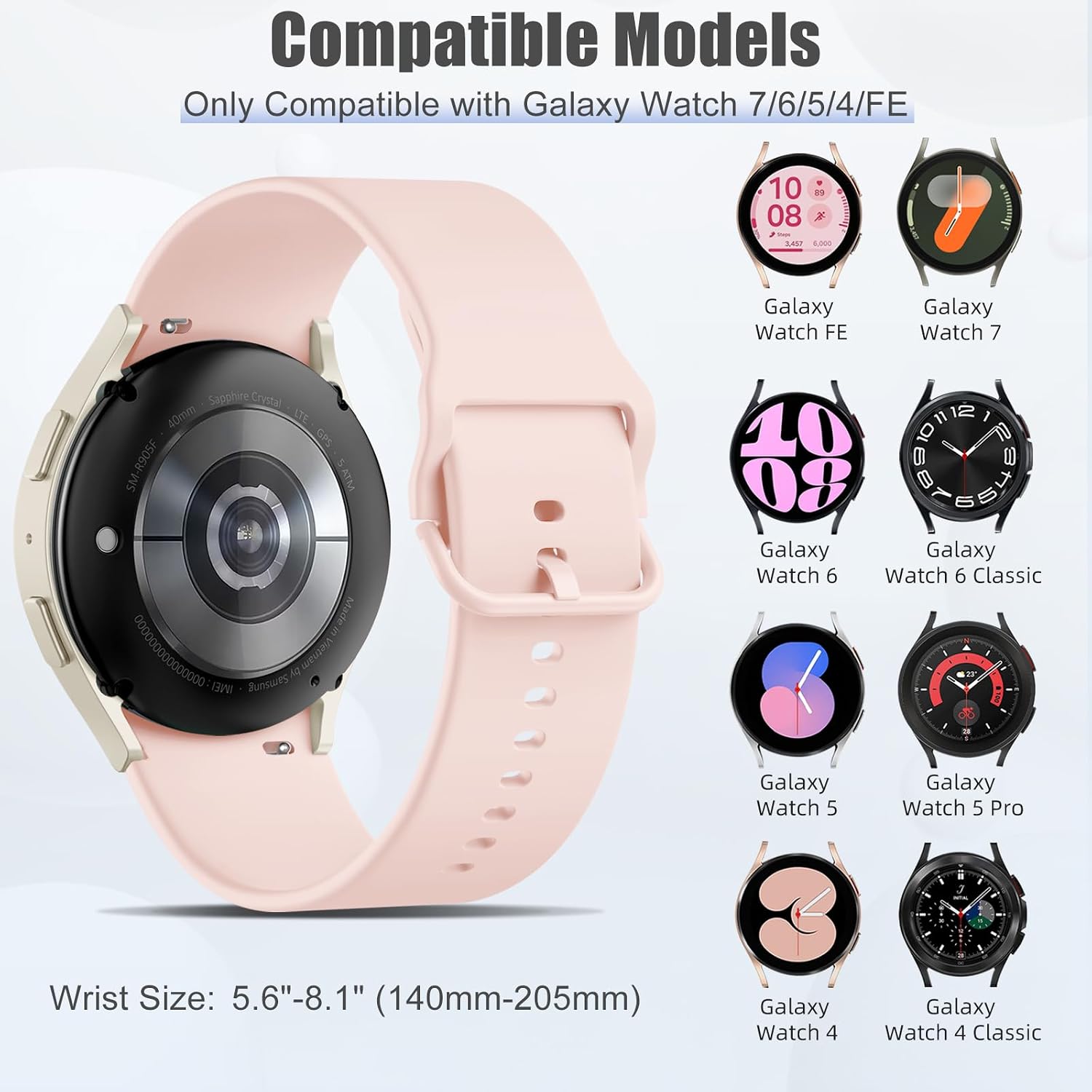 Thumbnail 6 de Mastten Silicone Sport Strap 44mm for Galaxy Watch