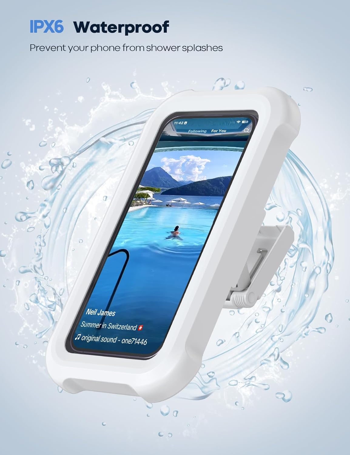 Detalle 1 de Lamicall Shower Phone Holder 4-7"