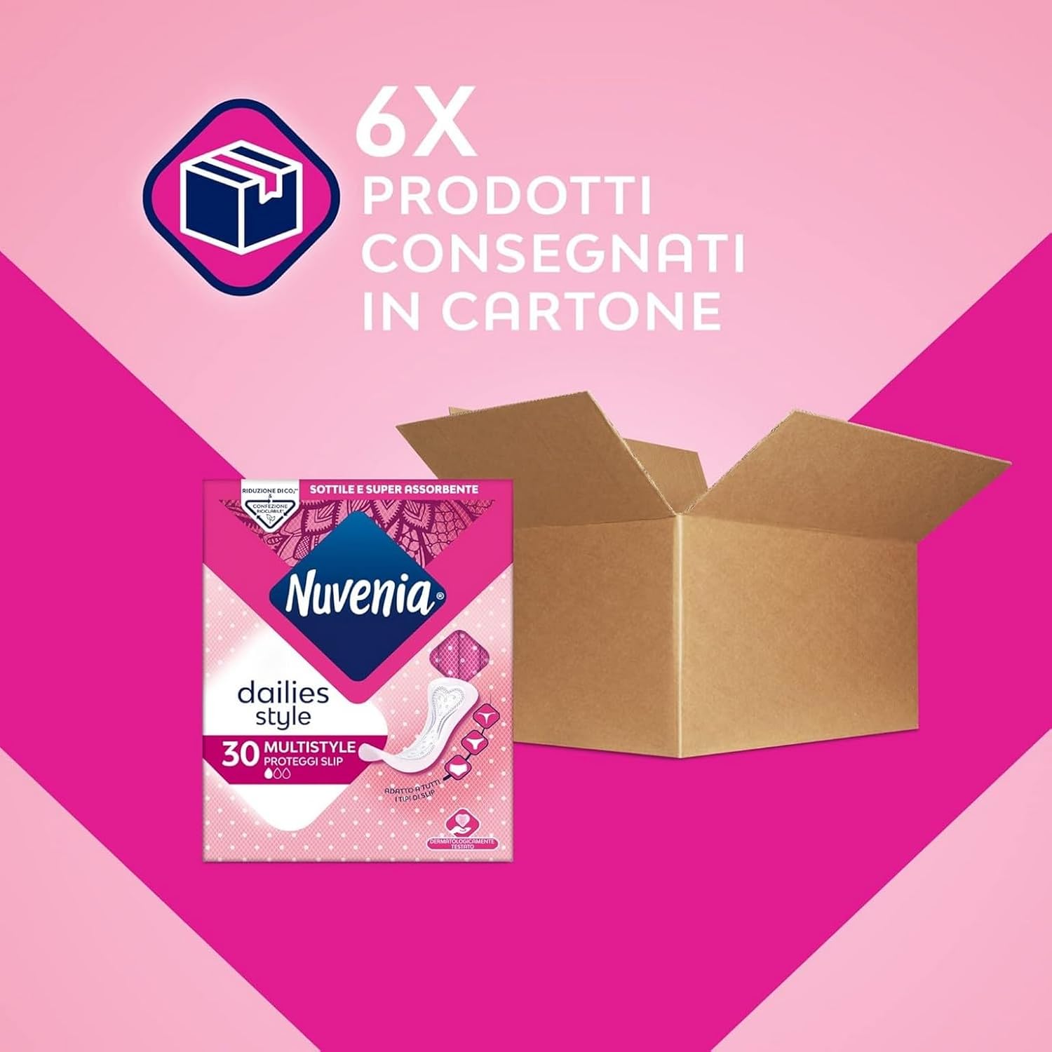 Detalle 2 de Nuvenia Proteggi Slip Multistyle Ripiegati Freschezza Quotidiana – 6 confezioni da 30 pezzi