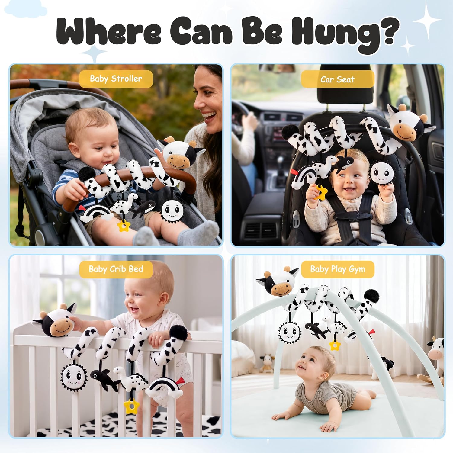 Thumbnail 3 de Spiral Car Seat Baby Toys High-Contrast 0-6 Months