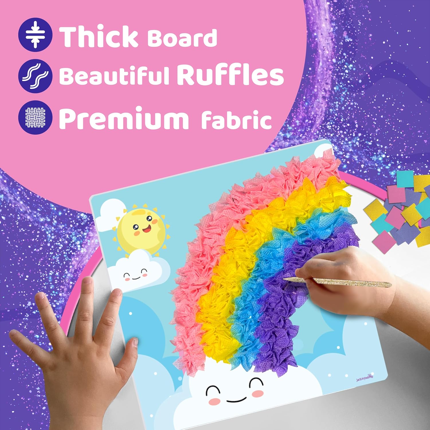 Thumbnail 6 de jackinthebox Poke Poke Art – Magical Theme mess-free fabric craft kit for kids ages 4–8