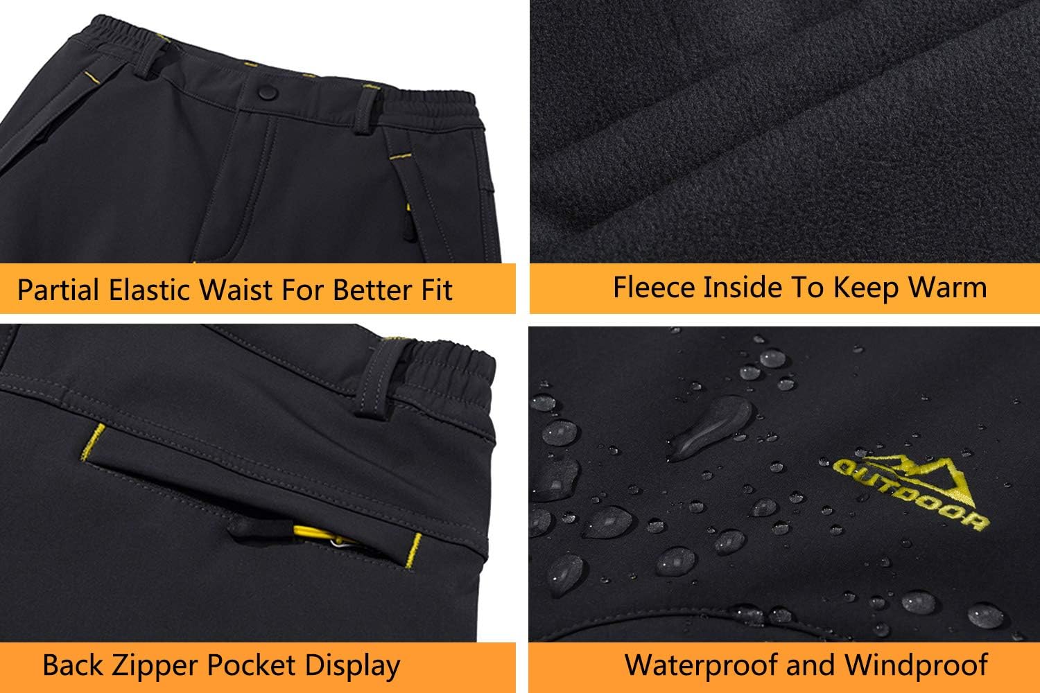 Thumbnail 1 de EKLENTSON Men's Waterproof Softshell Hiking Trousers