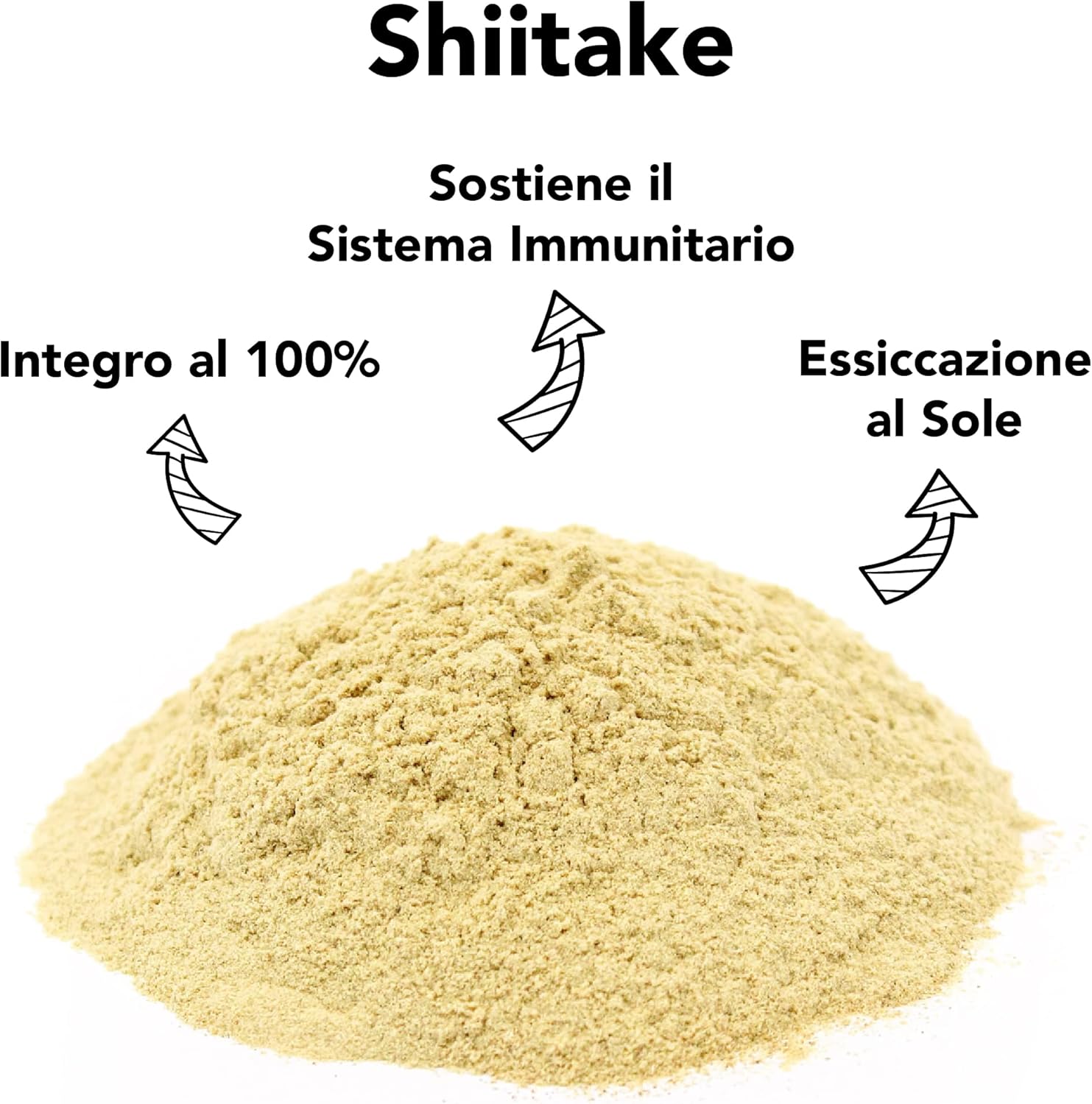Thumbnail 3 de Fungo Shiitake in Polvere Biologica 150g (crudo, essiccato a basse temperature)