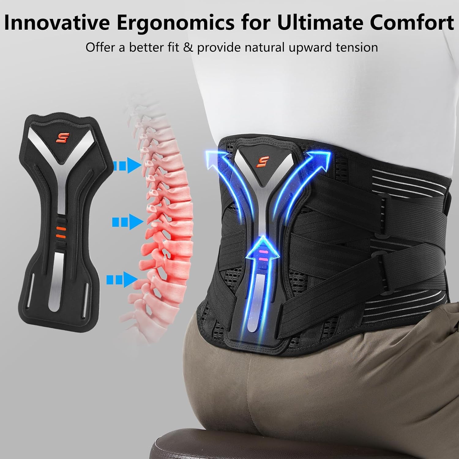 Detalle 2 de SueStar lumbar support brace, Y-shaped support