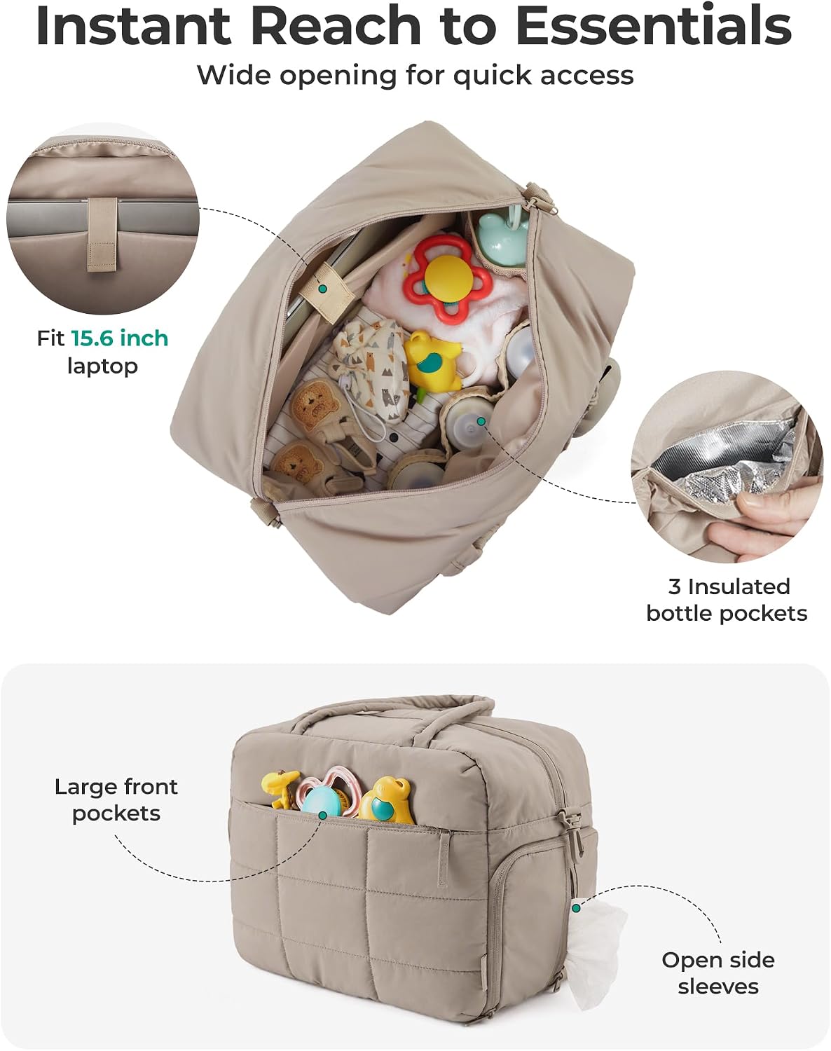 Detalle 2 de BAGSMART Diaper Bag Tote