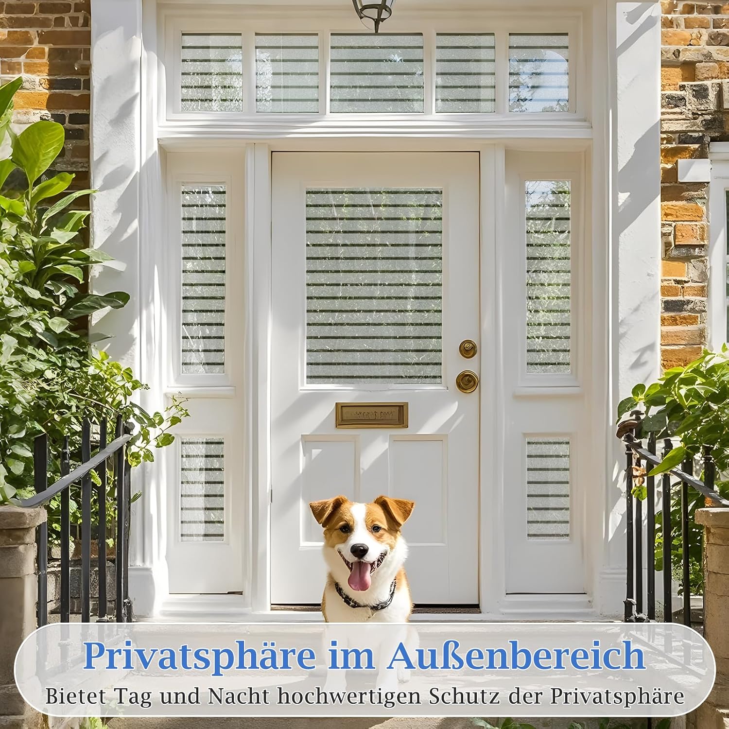 Thumbnail 4 de Lifetree Fensterfolie mit Streifen: Sichtschutzfolie Milchglasoptik selbstklebend? ohne Klebstoff, 90×200 cm