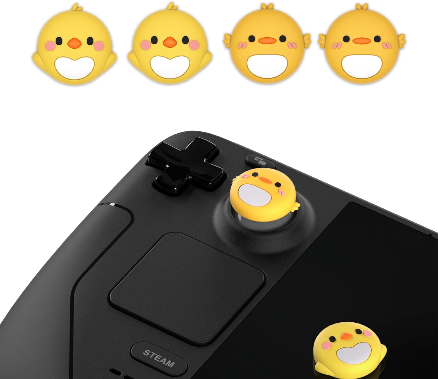 Thumbnail 1 de PlayVital Thumb Grip Caps for Steam Deck LCD & OLED — Parrot & Chick