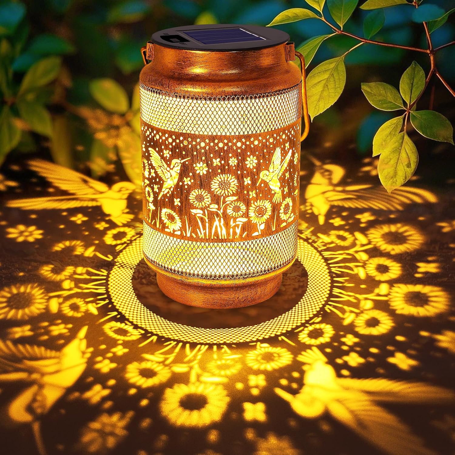 Detalle 2 de 2 Pack Hummingbird Solar Lanterns: Outdoor Waterproof Garden Decor