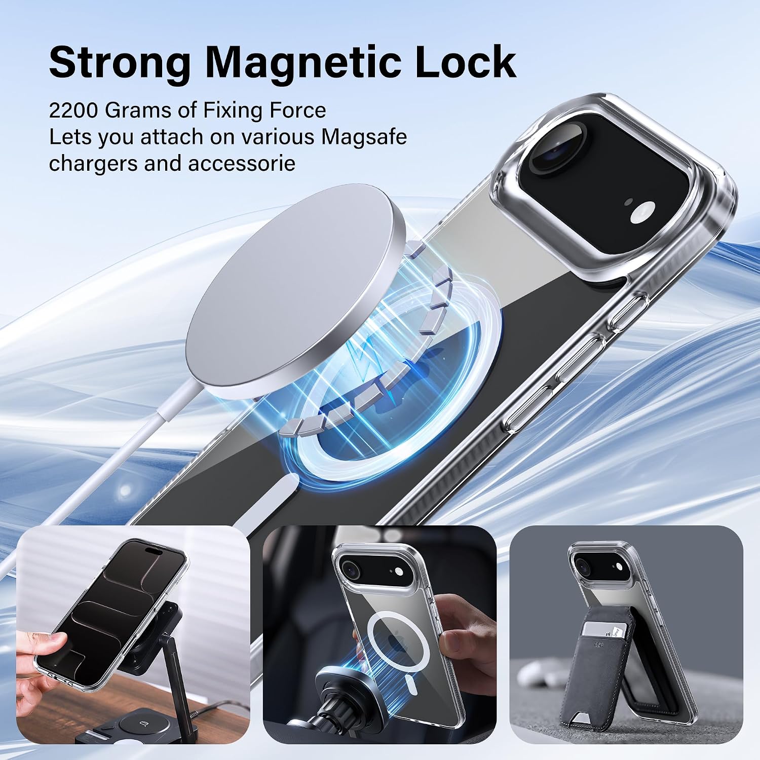 Thumbnail 6 de Supdeal Magnetic Case for iPhone Air (6.5") – Clear, MagSafe Compatible, Non-Yellowing & Shockproof