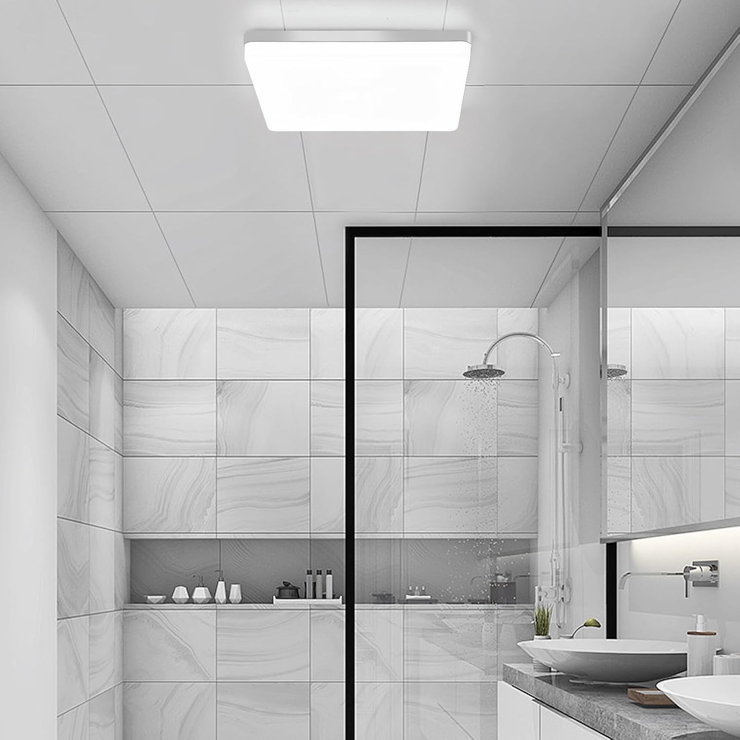 Thumbnail 6 de Riserva RVDE-24 vierkante led-plafondlamp, 48 W, 6500 K, IP44
