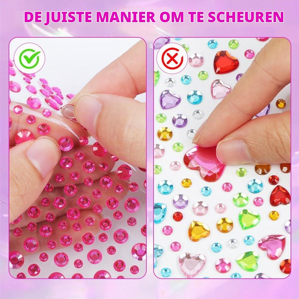 Thumbnail 5 de Vicloon P-MTXLTTW250820-FBA zelfklevende acrylsteentjes, 3, 4, 5 en 6 mm
