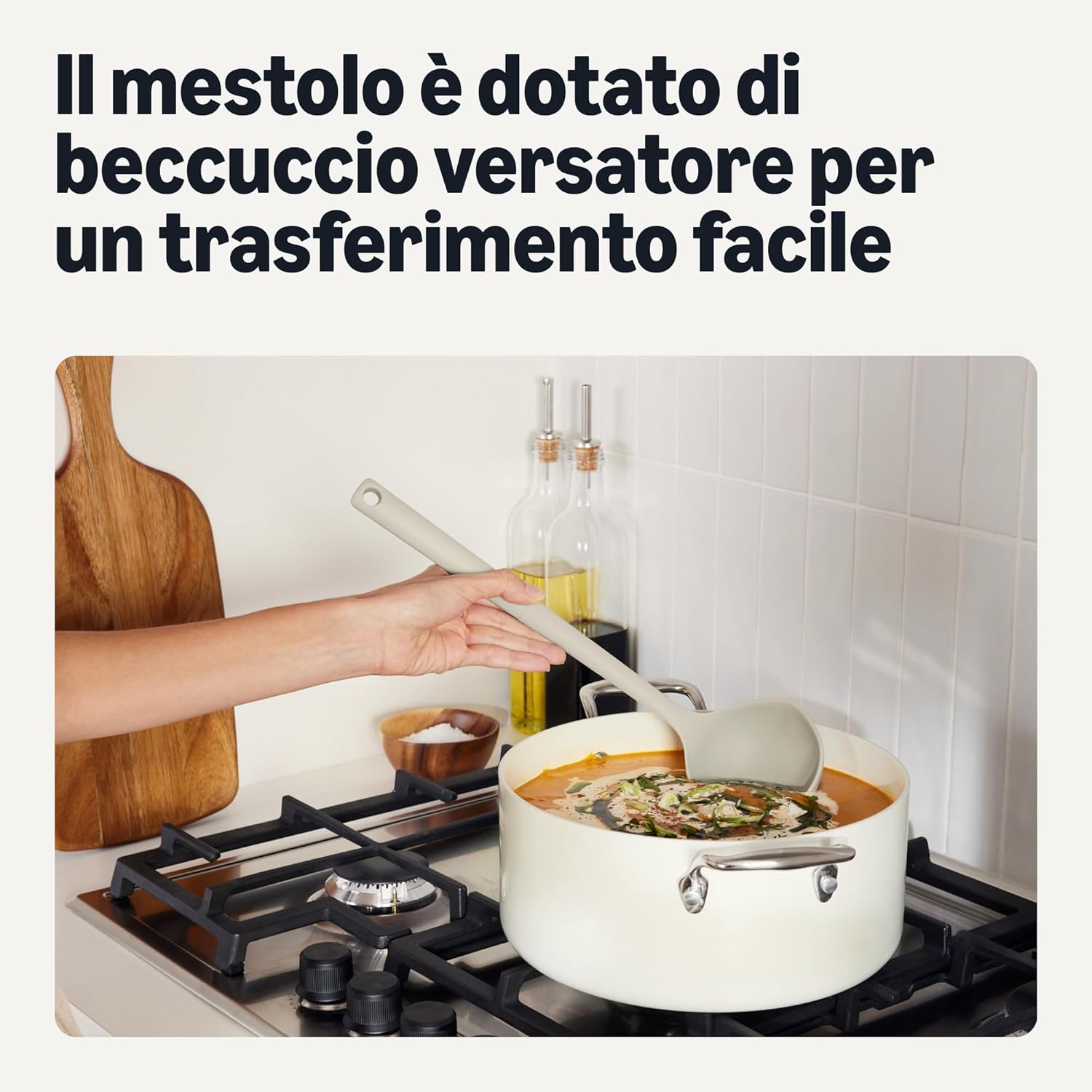 Detalle 2 de Amazon Basics Cucchiai e Mestoli in silicone 4 pezzi 🍽