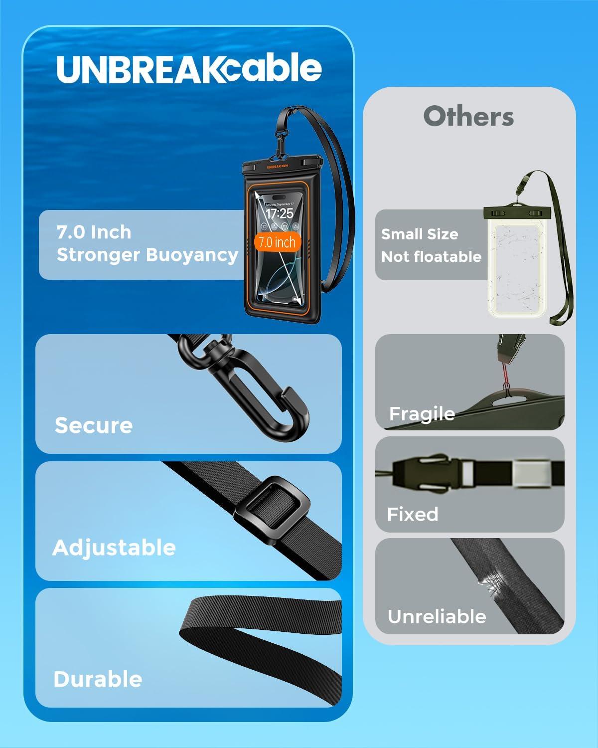 Thumbnail 6 de UNBREAKcable Floating Waterproof Phone Pouch 2-pack
