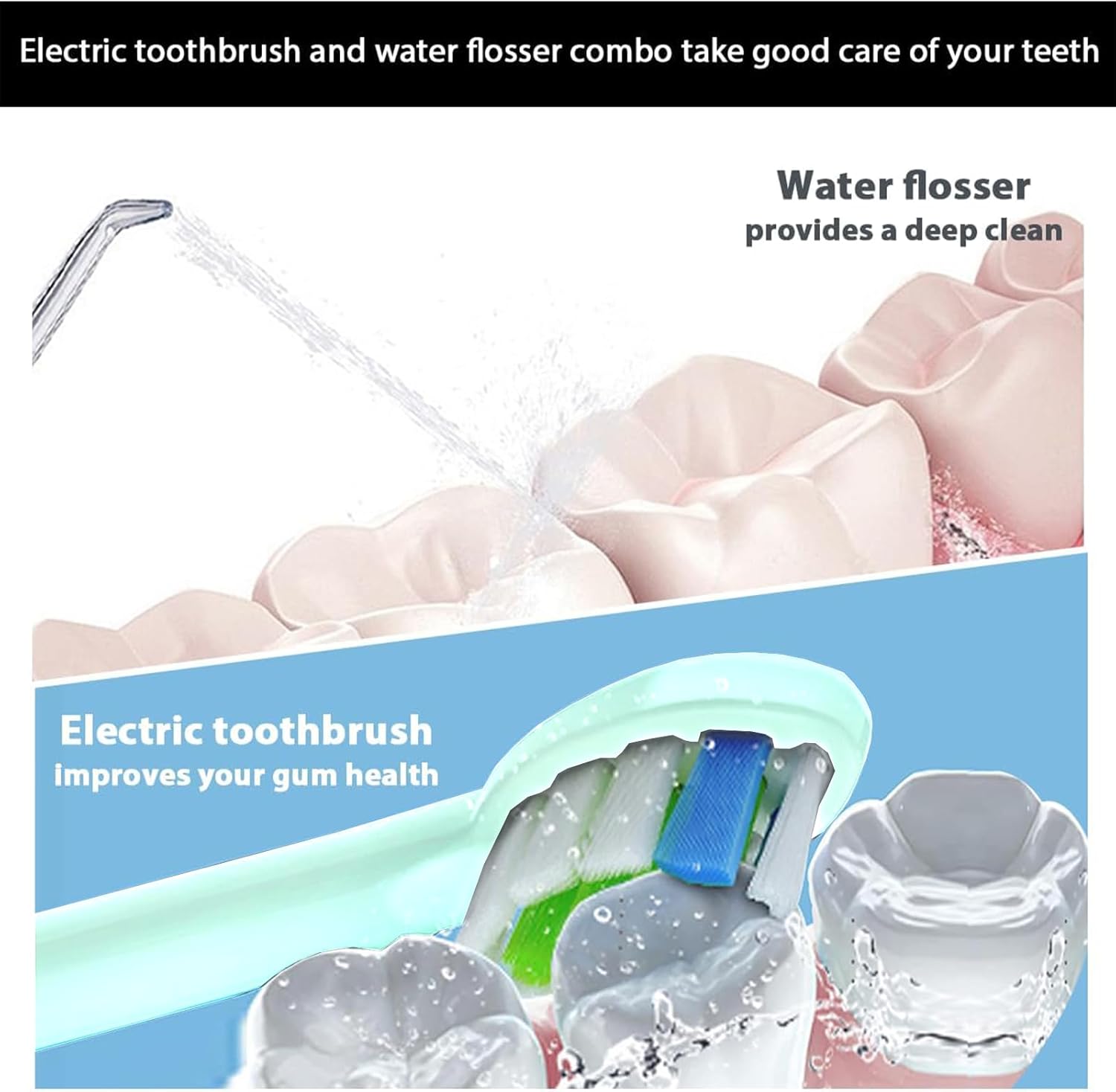 Thumbnail 4 de 2-1 Oral Clean Kit Water Flosser & Toothbrush