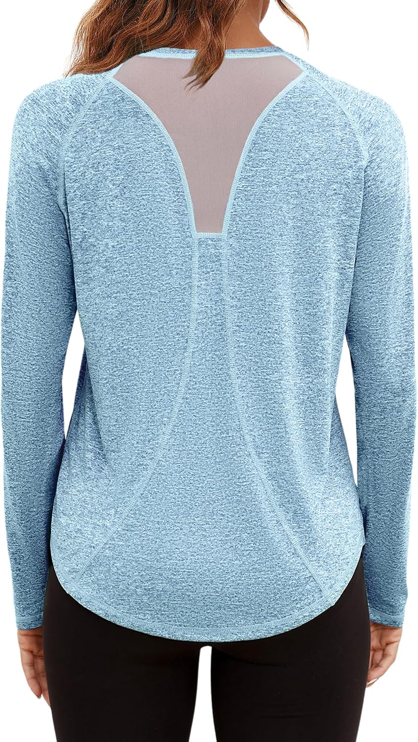 Detalle de T-shirt de sport femme Gyabnw à manches longues, col rond, anti-UV