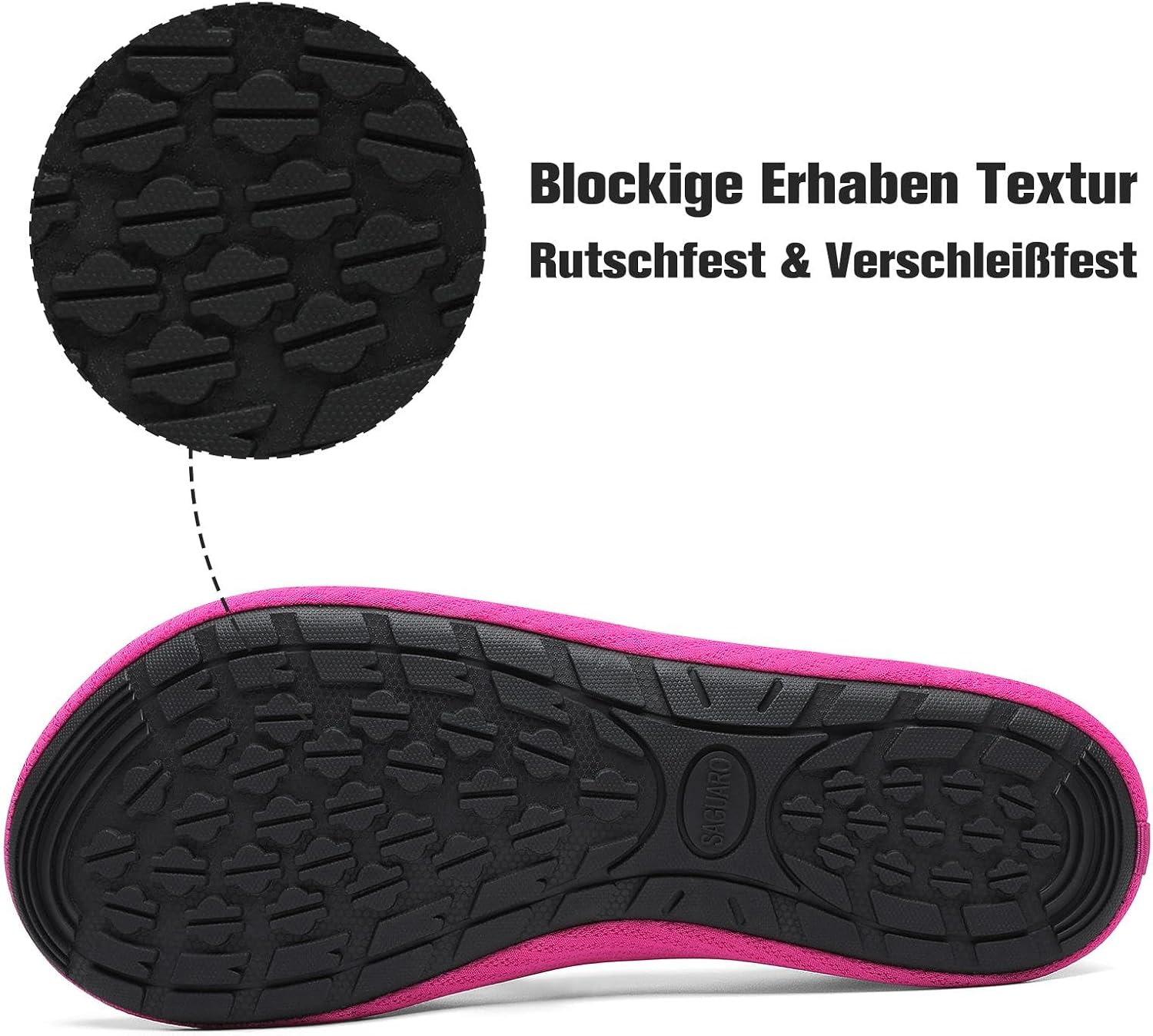 Detalle de SAGUARO Chaussures aquatiques homme/femme GR.36-47 – souples, respirantes et faciles à enfiler