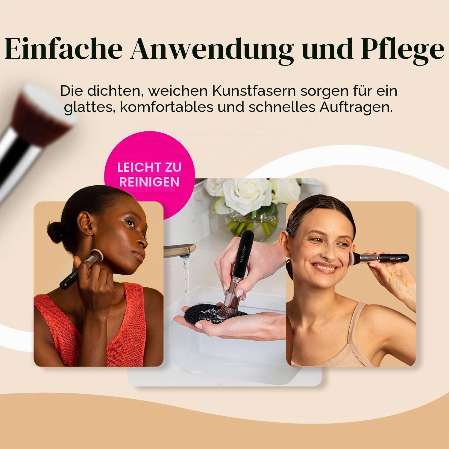 Thumbnail 3 de Keshima Foundation Pinsel Ø 3 cm 💄