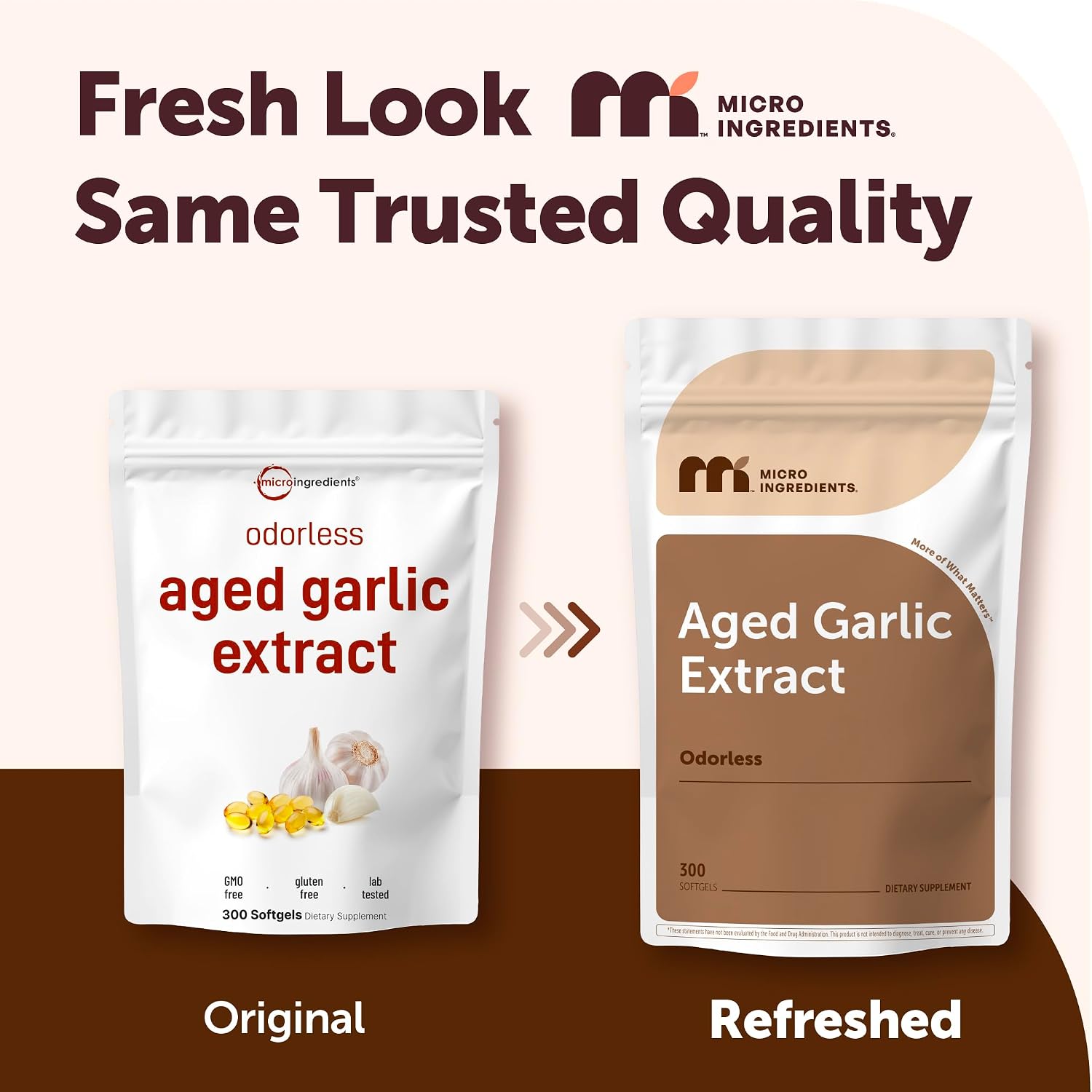 Detalle de Micro Ingredients Aged Garlic Softgels, 300 Softgels