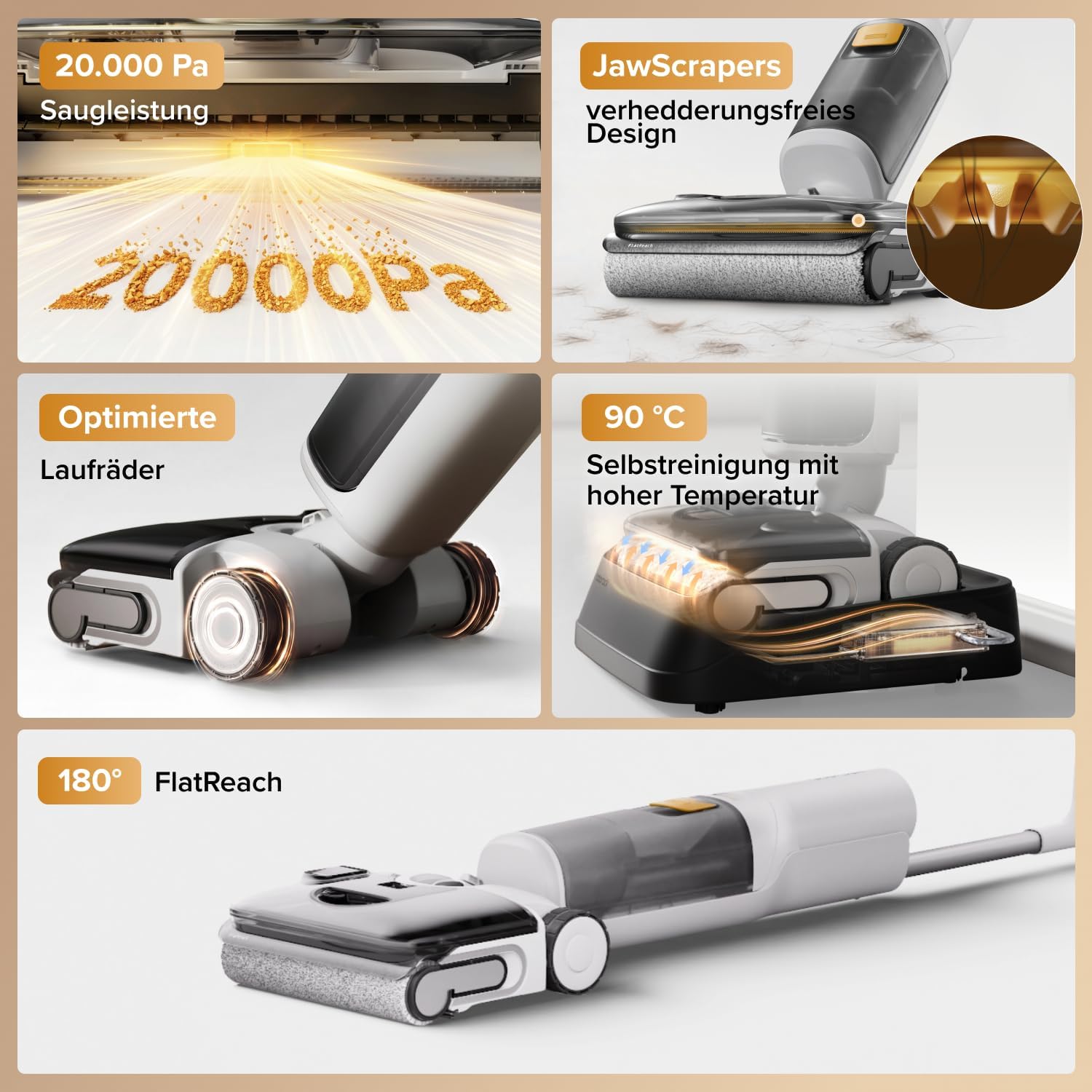 Detalle 2 de roborock F25 GT Nass-Trockensauger 20.000 Pa Kabellos đź§ą