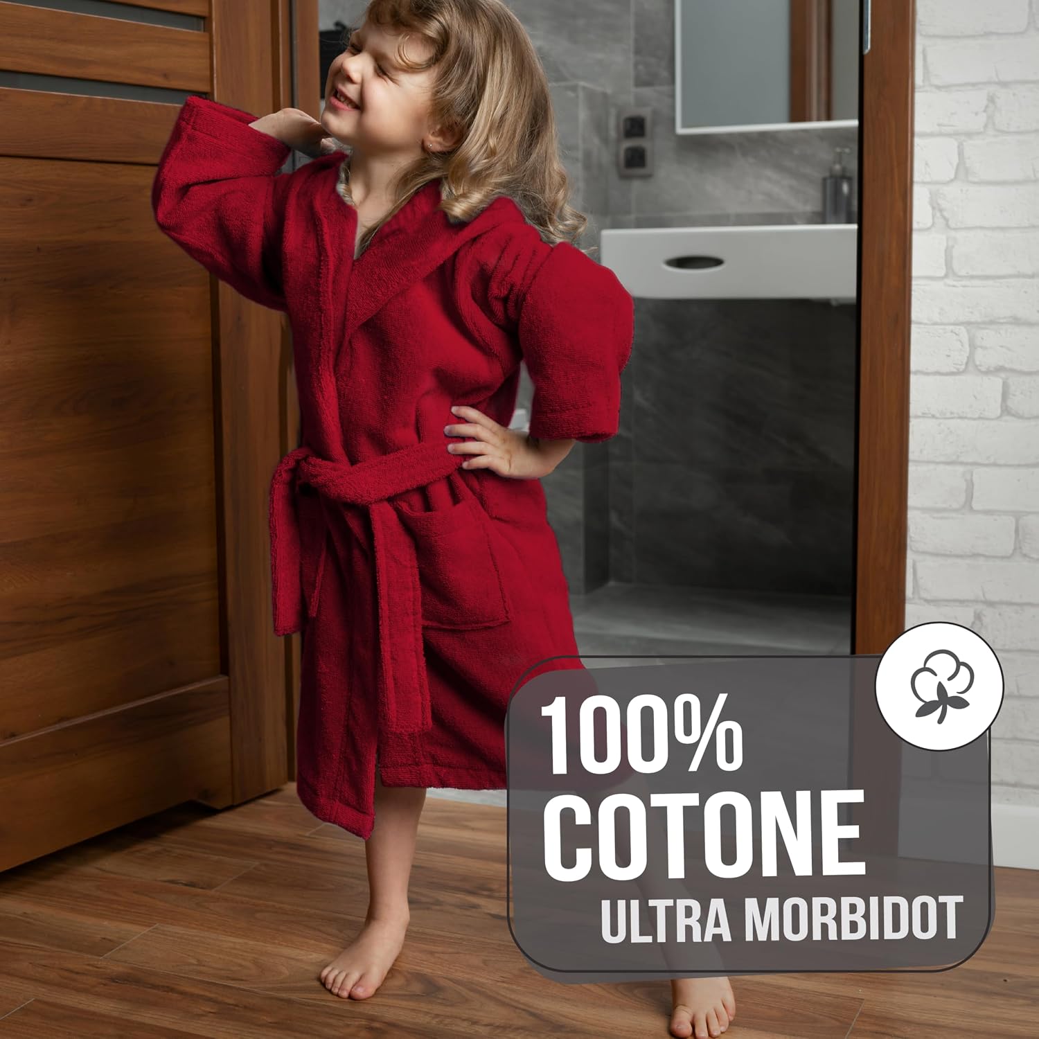 Detalle 2 de Twinzen Accappatoio Bambini Cotone
