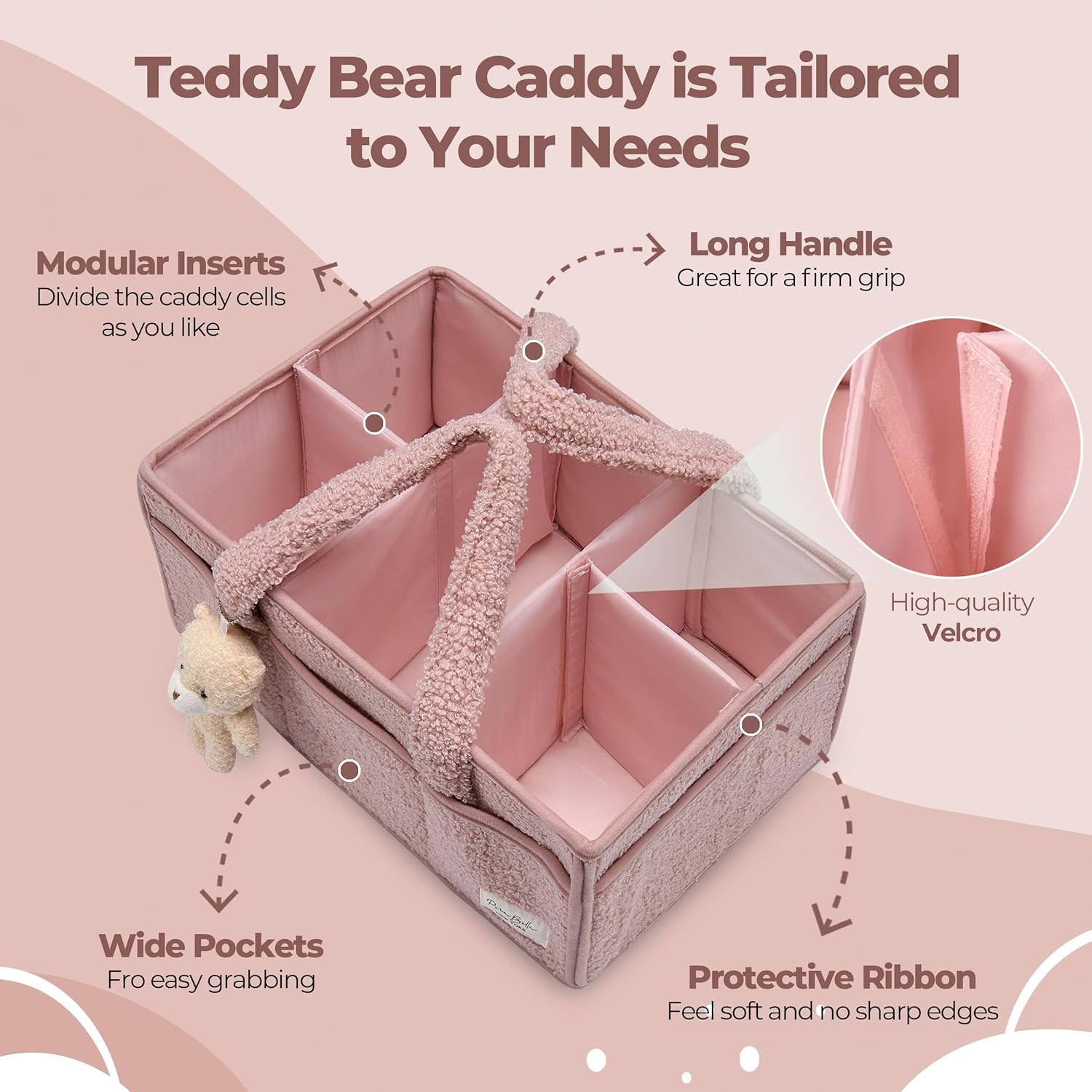 Thumbnail 2 de PeraBella Baby Diaper Caddy 15 x 10 x 7 in