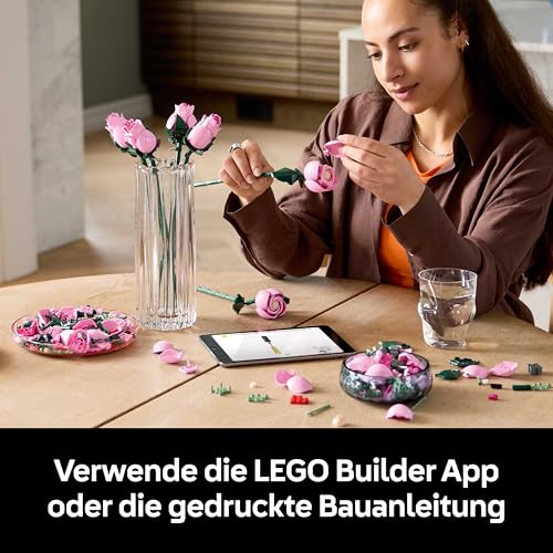 Thumbnail 6 de LEGO Botanicals Rosa Rosenstrauß 10374 – Kunstblumen DIY-Deko für Erwachsene