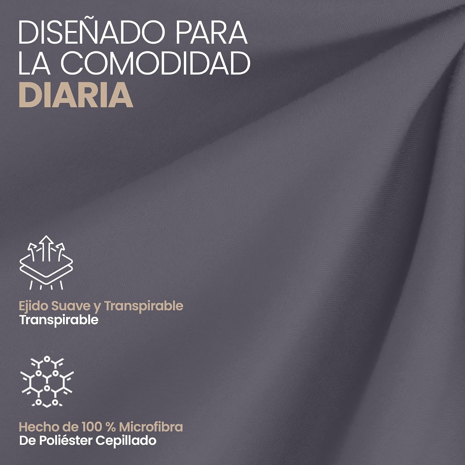 Thumbnail 6 de Utopia Bedding Sabana bajera 90x200 Gris