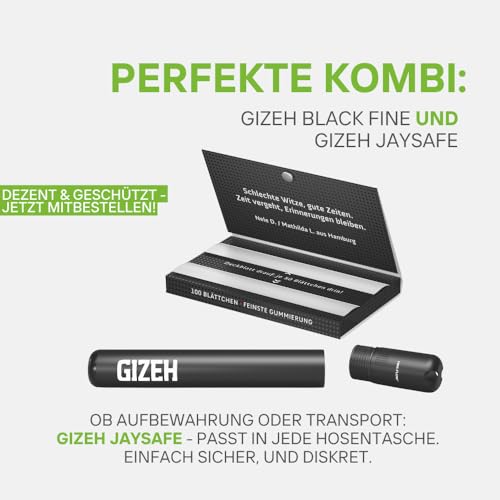 Detalle 2 de GIZEH BLACK Fine Papers 18,5 g/m² – 20 Heftchen à 100 Blatt