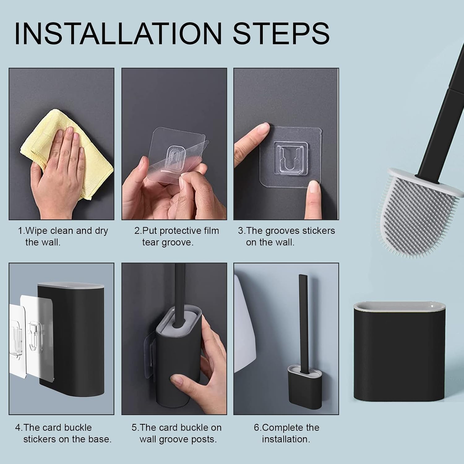 Thumbnail 6 de JIMACRO Bendable Silicone Toilet Brush