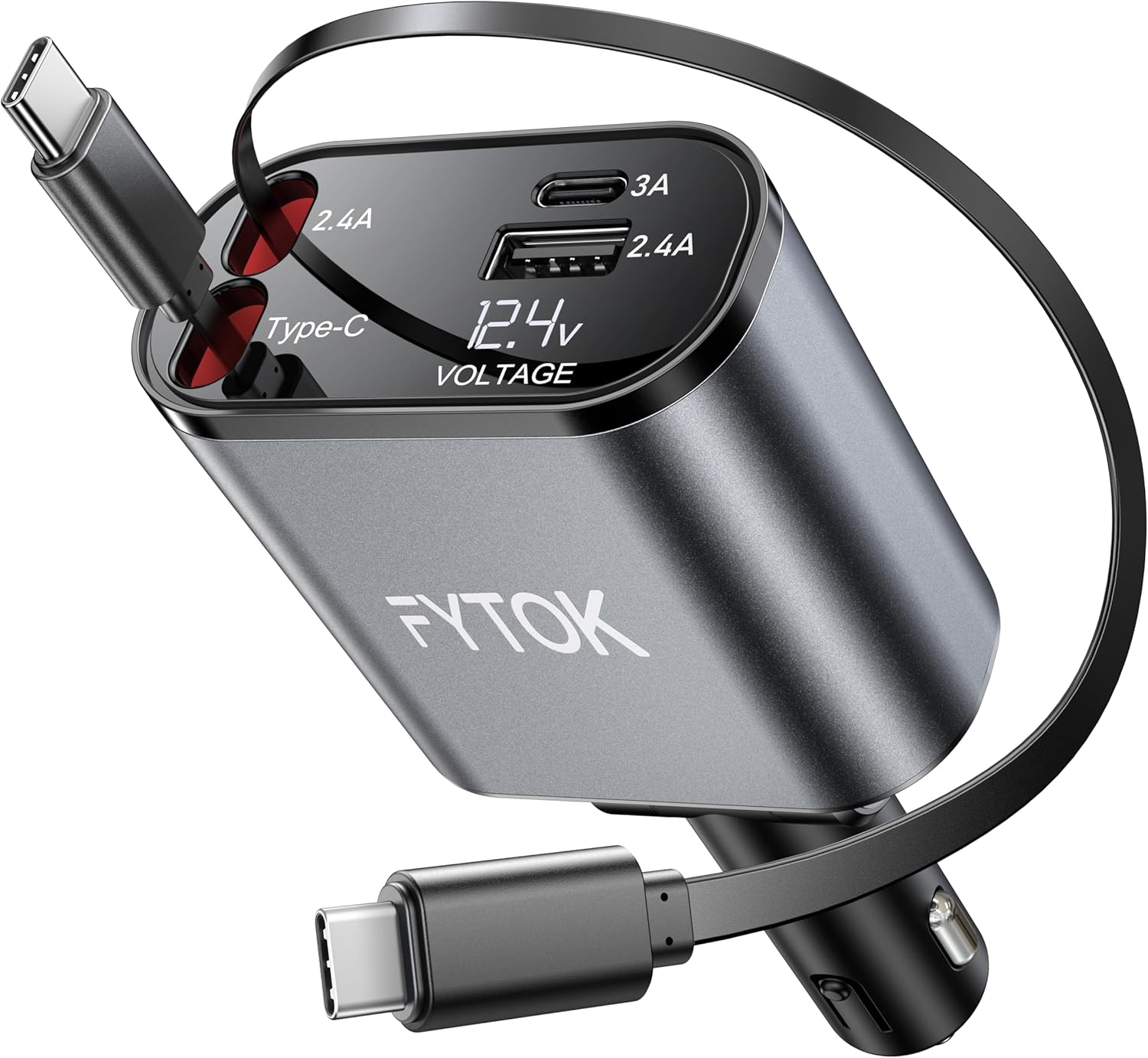 Detalle de Samsung Galaxy Phone 4in1 30W Retractable Car Charger