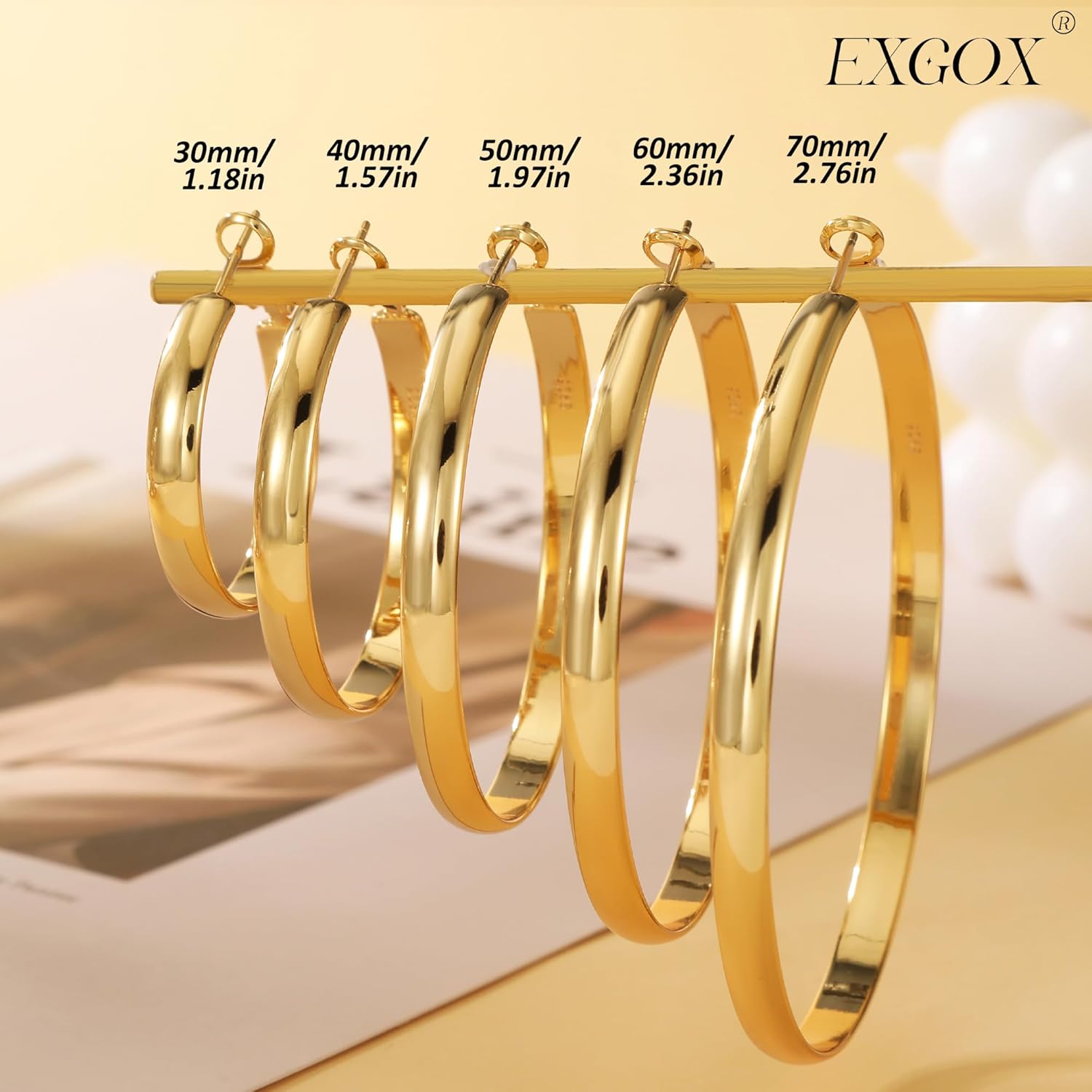 Thumbnail 3 de EXGOX Creolen 50 mm 💍