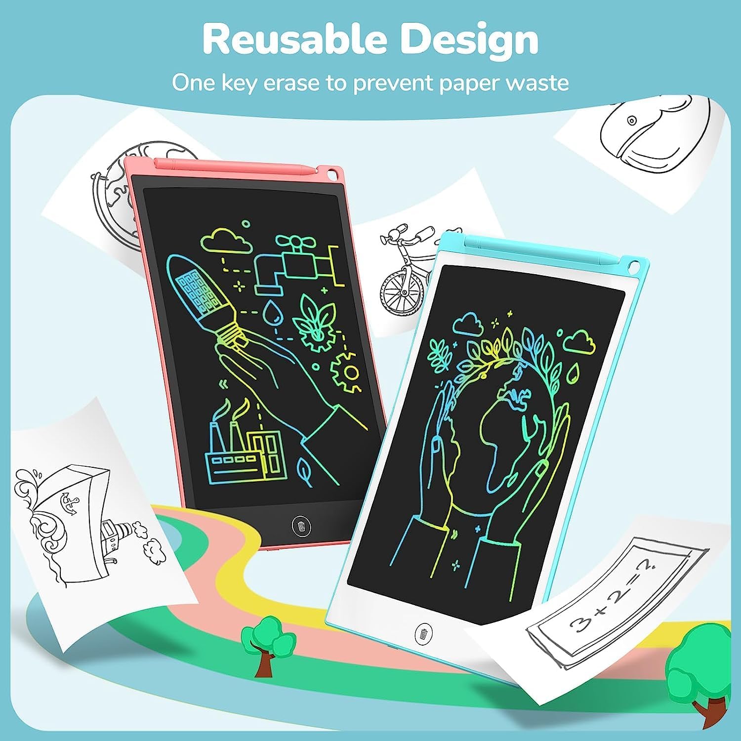 Thumbnail 3 de TECJOE 2 Pack LCD Writing Tablet