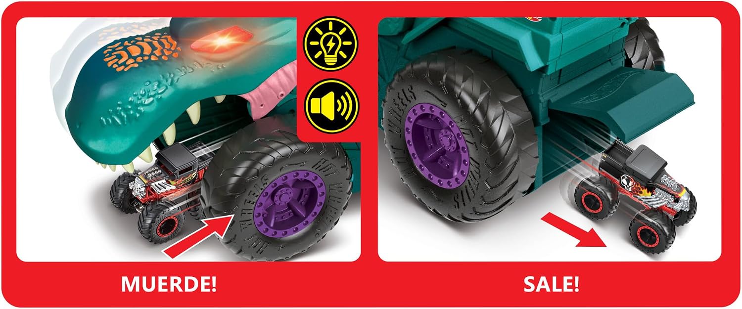 Thumbnail 2 de Hot Wheels Monster Trucks Mega Wrex: Mastica coches 🚙
