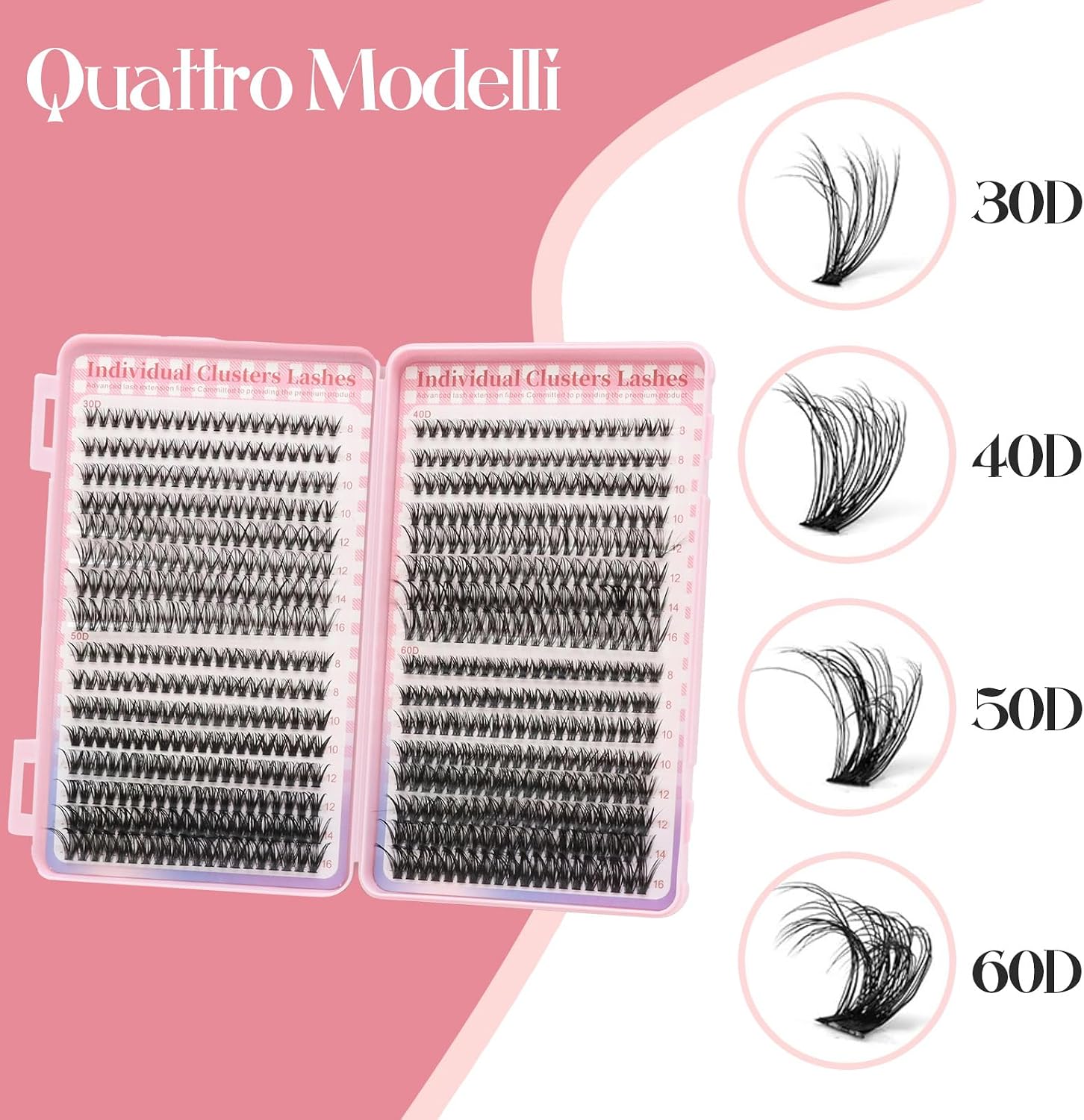 Detalle de VEGCOO 640 Ciuffetti Ciglia Finte Extension: Kit DIY 8–16 mm per Principianti