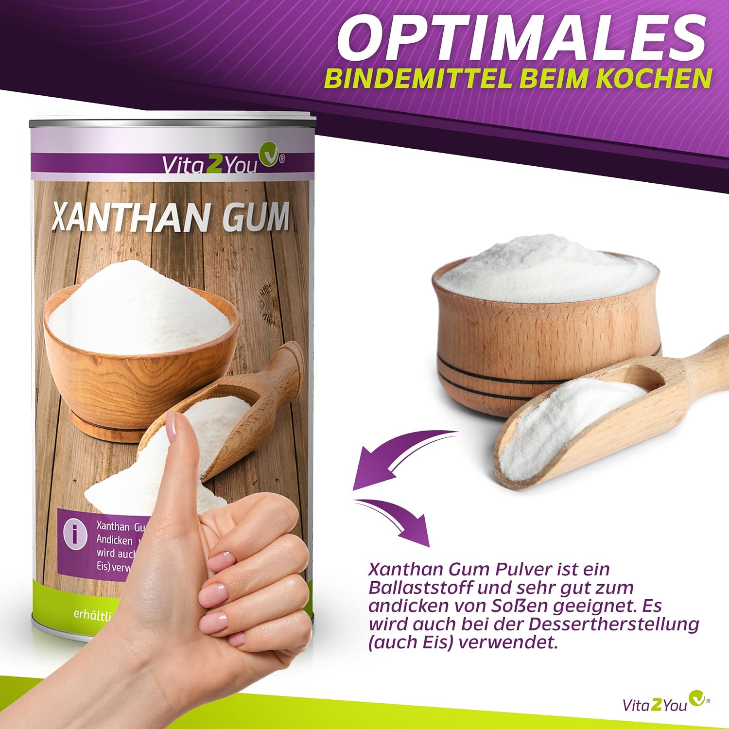 Detalle 2 de Vita2You Xanthan Gum 250g đź§‚