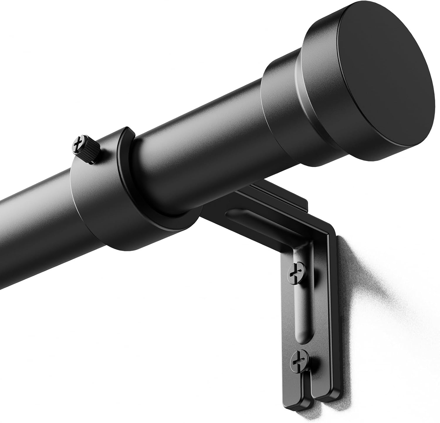Detalle de YaFex Gardinenstange Schwarz 25 mm bis 300 cm
