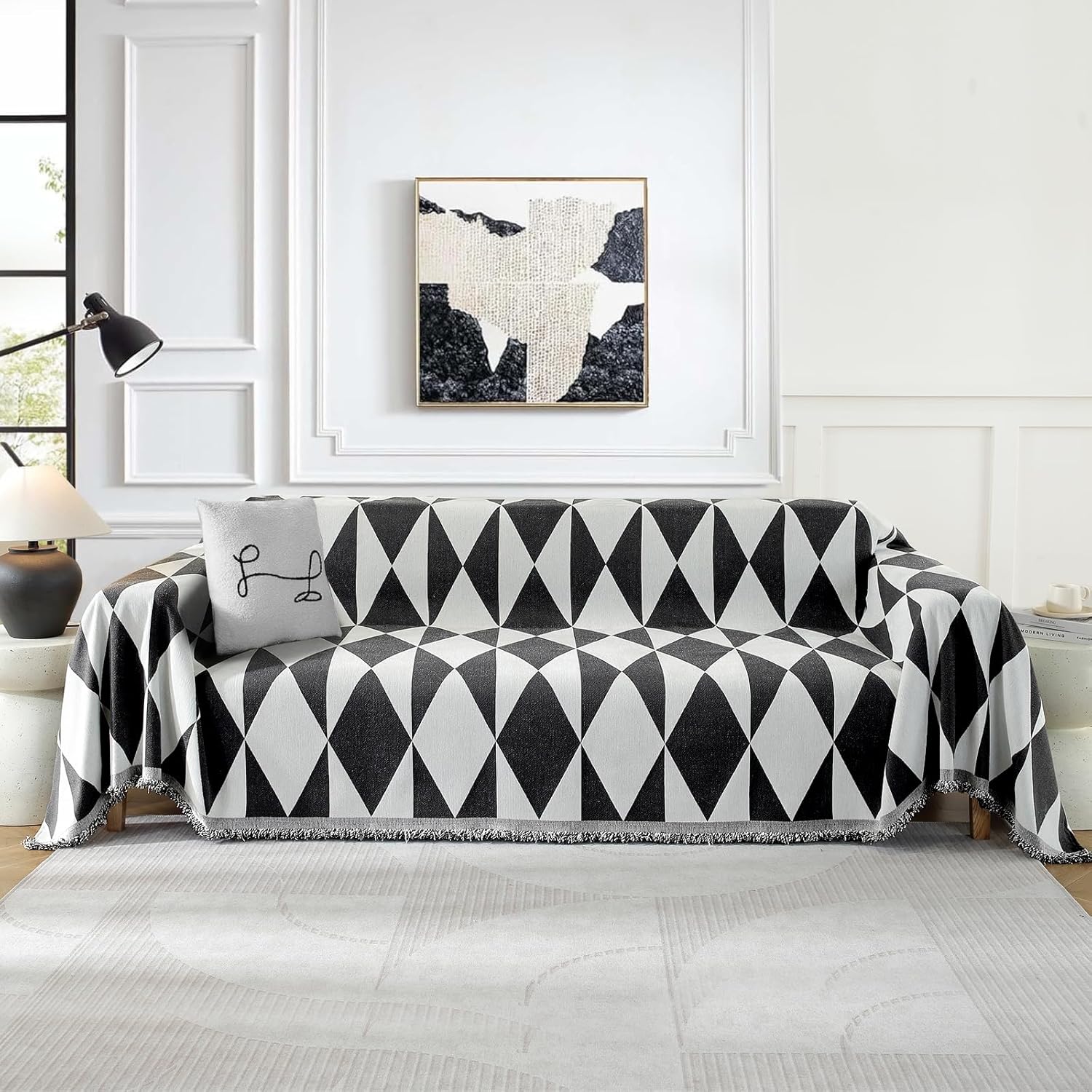 Thumbnail 1 de Ystyle Telo Copridivano 180x230 CM nero bianco