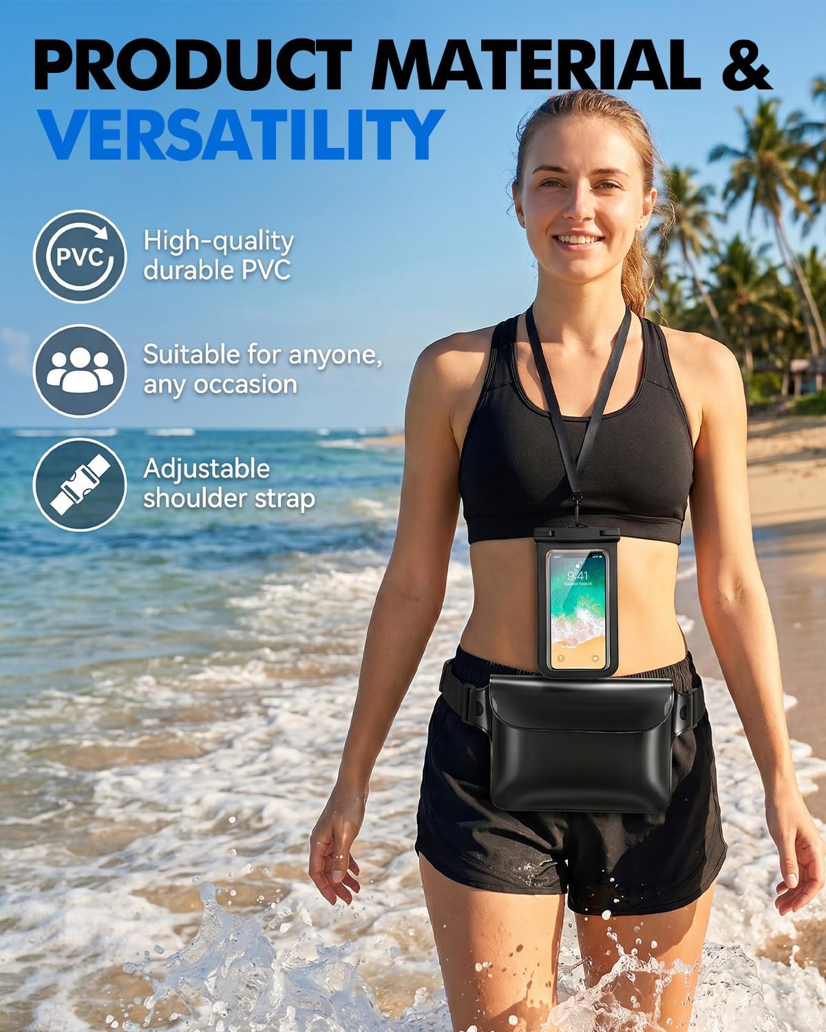 Thumbnail 4 de 2 Pack IPX8 Waterproof Pouch Bag with Adjustable Strap + Phone Case