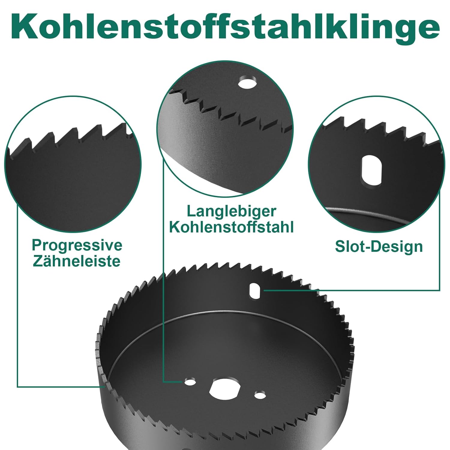 Thumbnail 2 de HYCHIKA 19-teiliges Lochsägensatzset – 13 Lochsägen, Dorne, Bohrer, Montageplatte und Aufbewahrungsbox