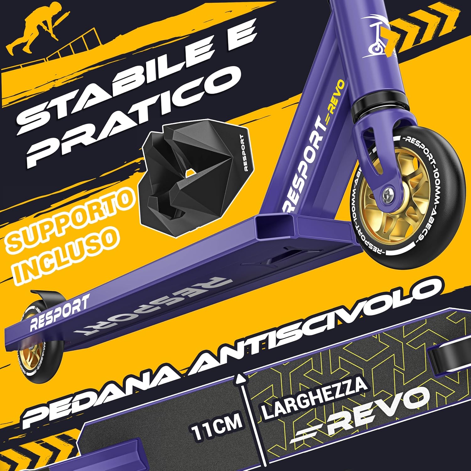 Thumbnail 2 de RE:SPORT Stunt Scooter REVO Pro: agile e stabile per trick e allenamento