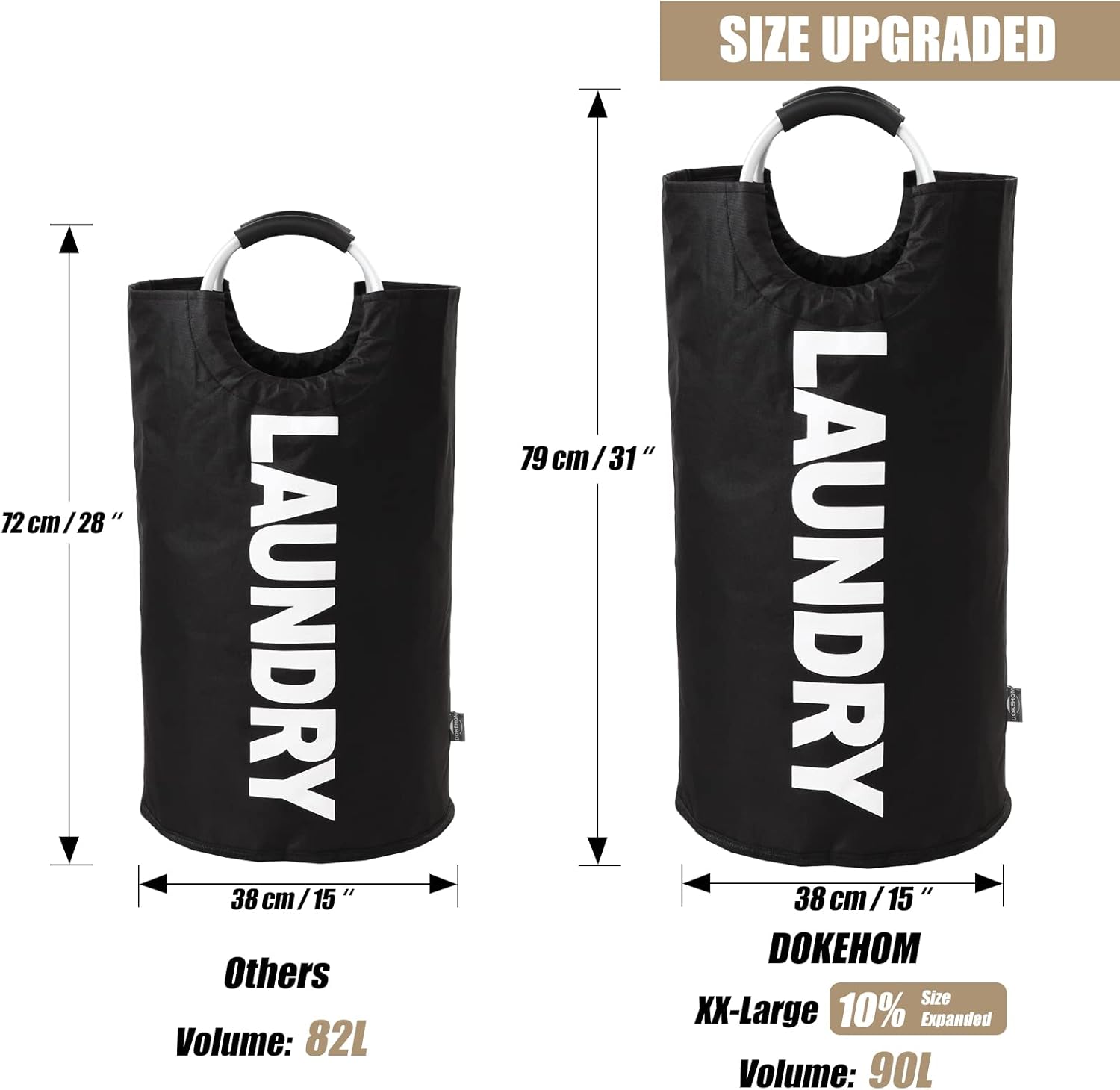 Thumbnail 2 de DOKEHOM 90L Large Laundry Basket