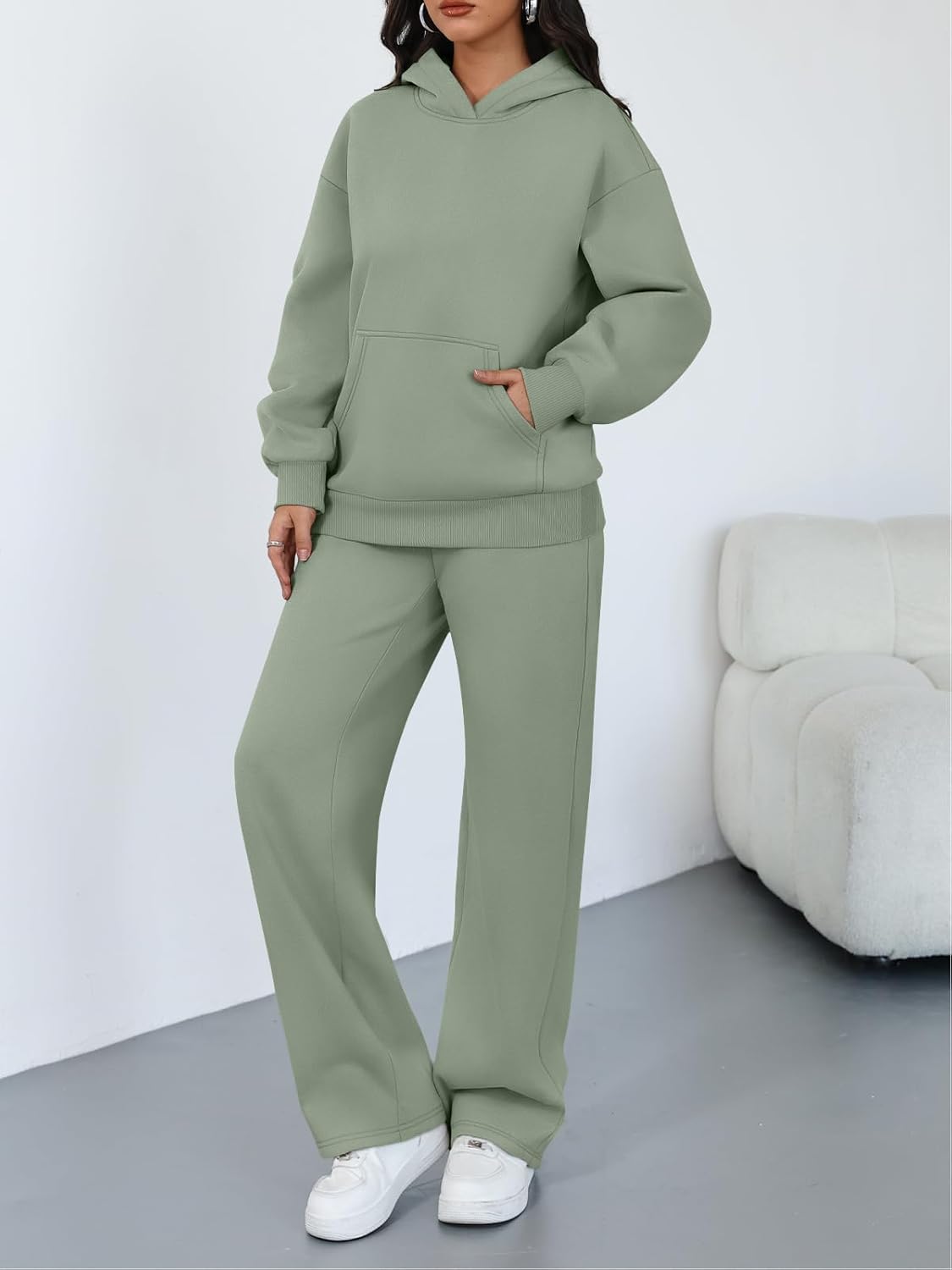 Detalle de Trendy Queen 2 Piece Lounge Sweat Set 50% Cotton